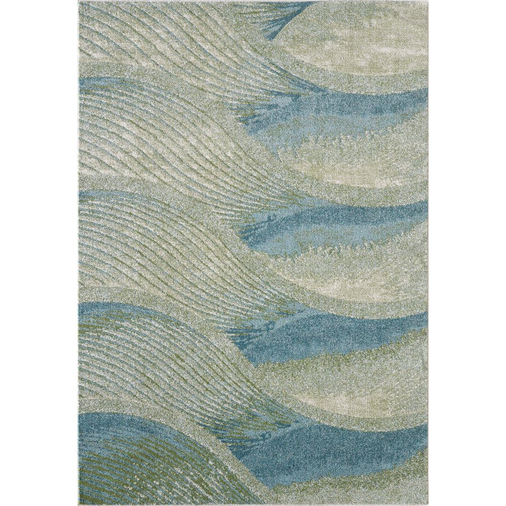 KAS ILL6222 Illusions 3 Ft. 3 In. X 4 Ft. 11 In. Rectangle Rug in Ocean